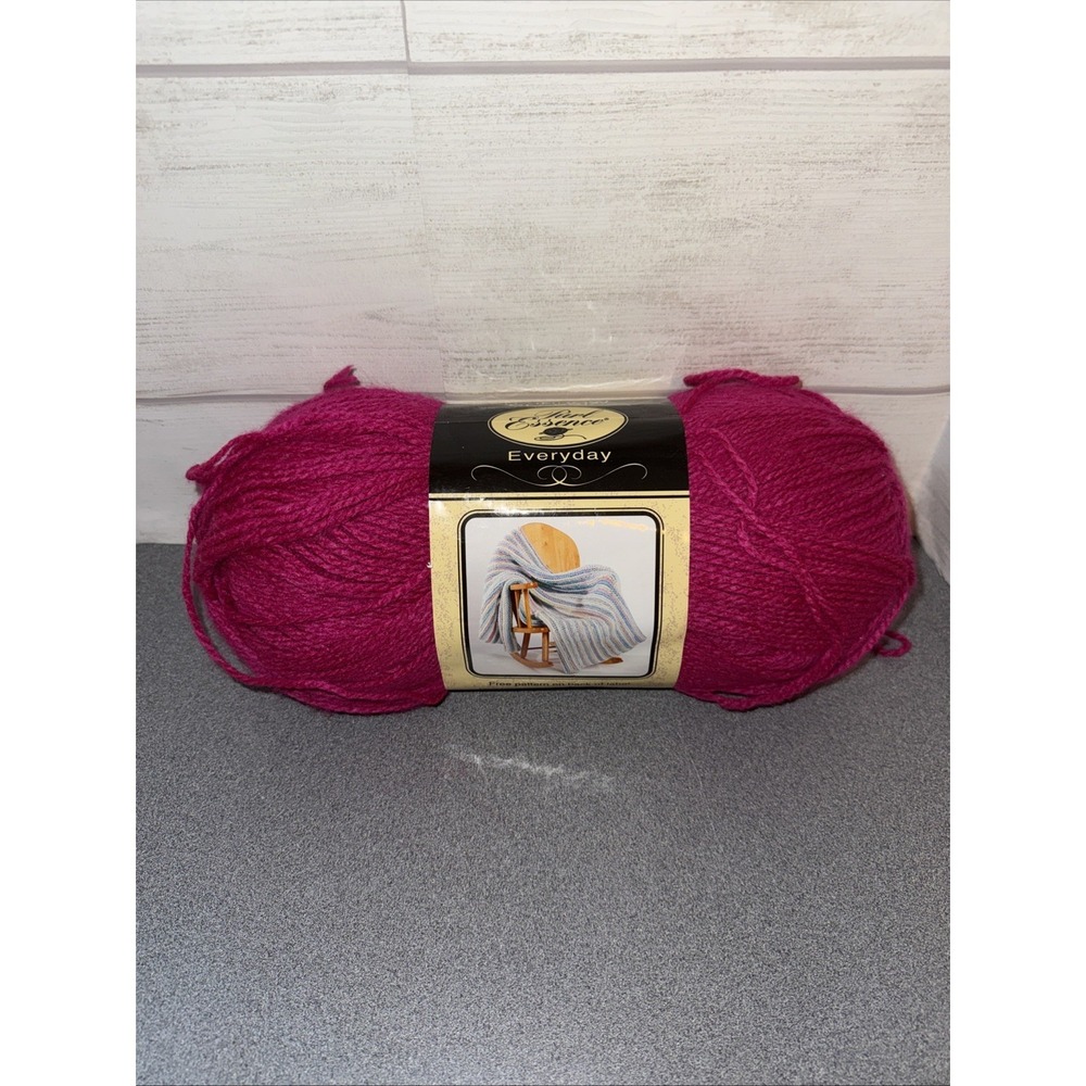 1x 615yds Jumbo 12in Yarn Ball Bulky Bright Pink Rainbow Classic By Purl Essence